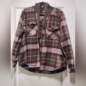 Plaid Flannel Button-Up Shirt
